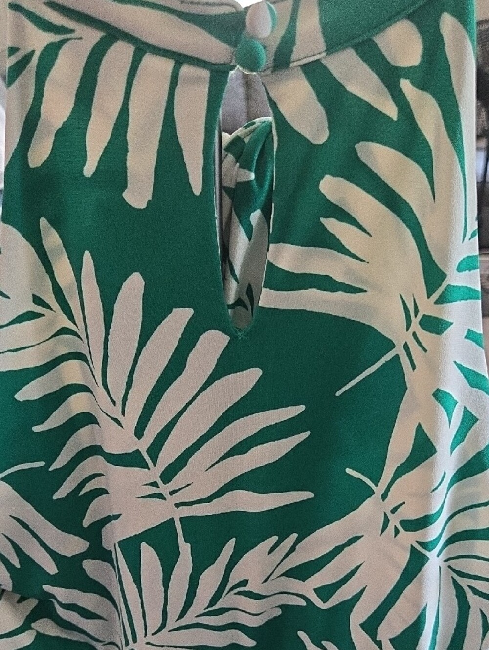 NWT-Torrid Green & White Tropical Halter Maxi Dress - Picture 5 of 7